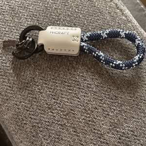 Craft Keychain with Navy and White Rope